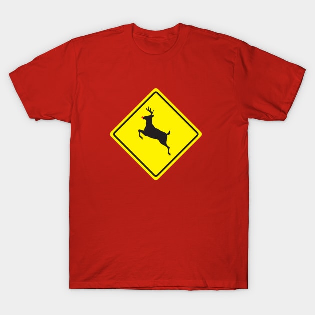 Rudolph Crossing T-Shirt by KatieBuggDesigns